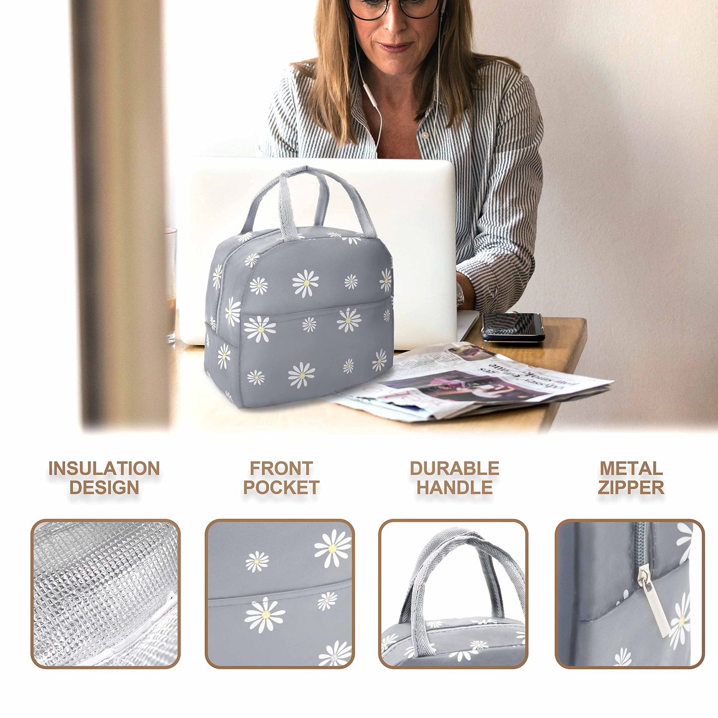 Insulated Lunch Bag Women