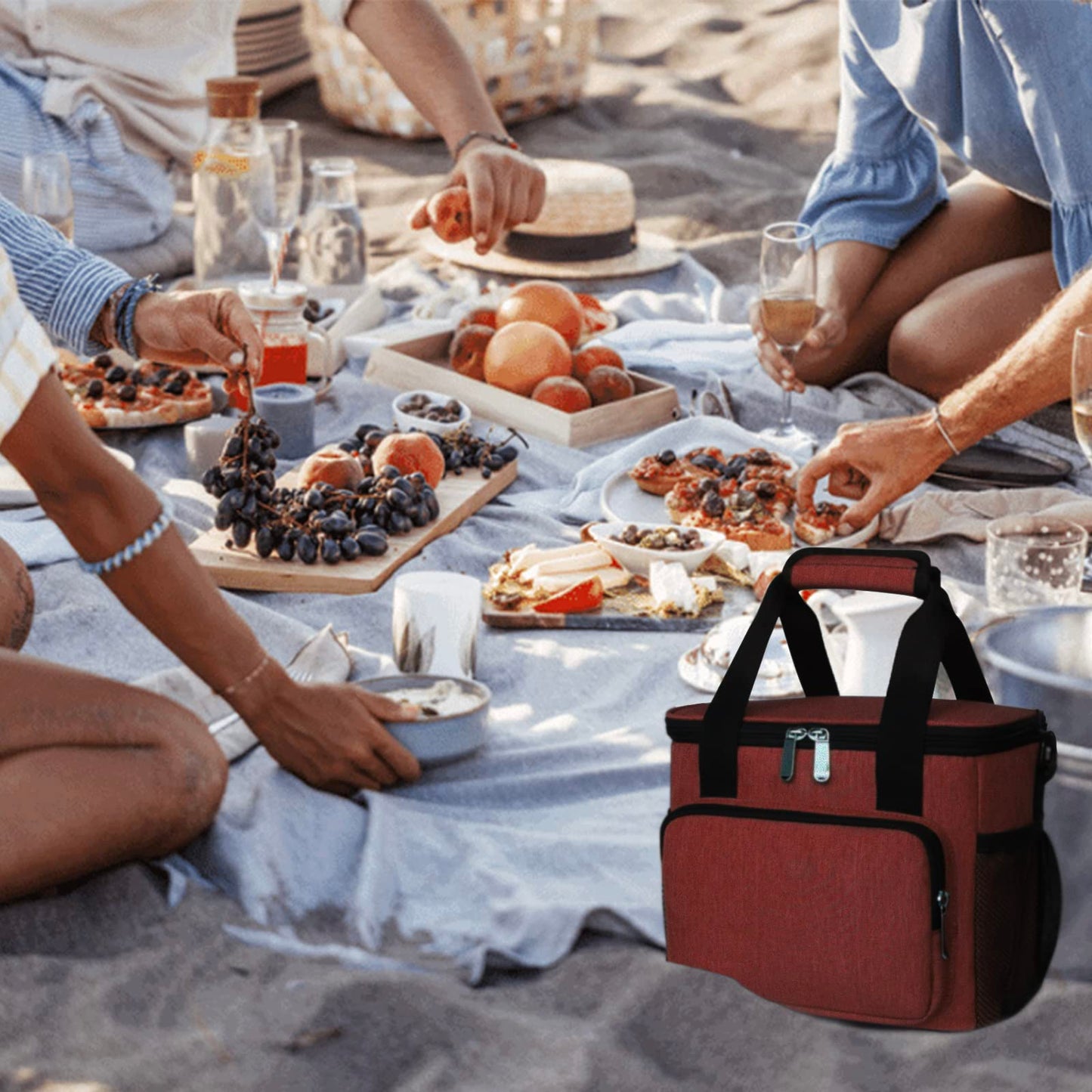 Leak-Proof Large Beach Cooler Adult Lunch Box